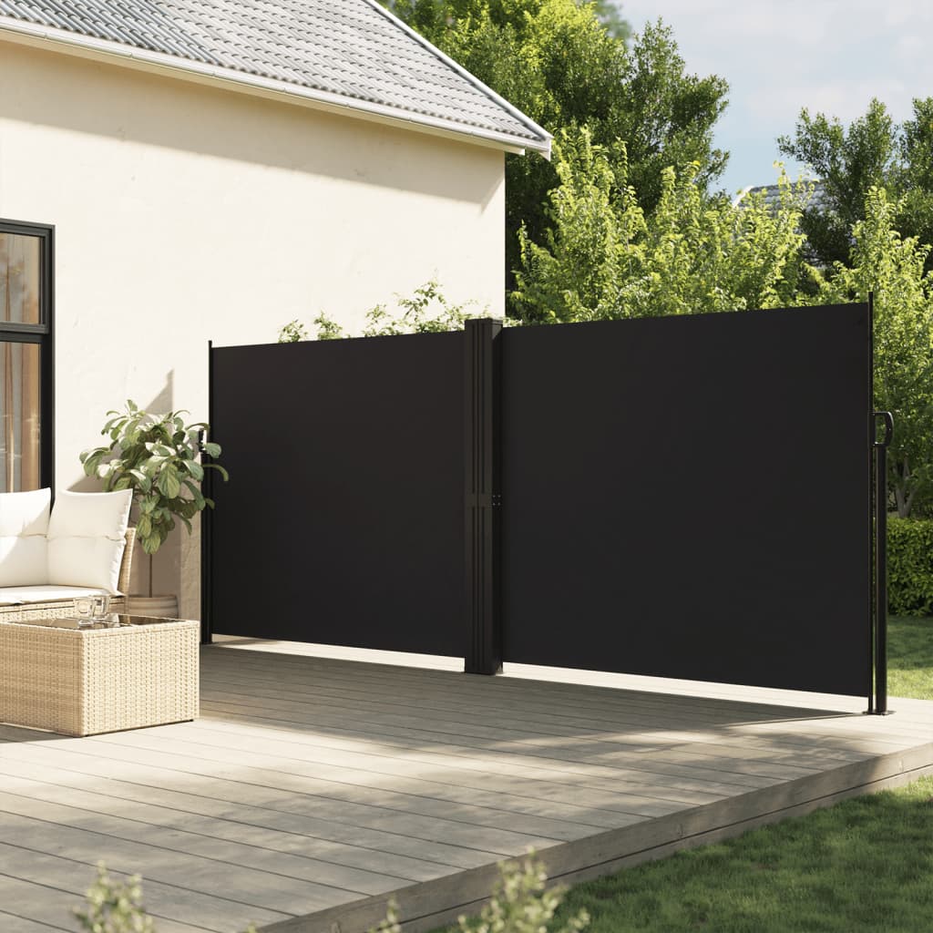 Vidaxl Windschutzscheibe ausziehbar 180 x 600 cm schwarz