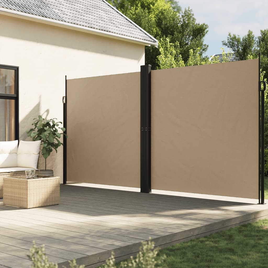 Vidaxl windscherm uittrekbaar 200x600 cm beige