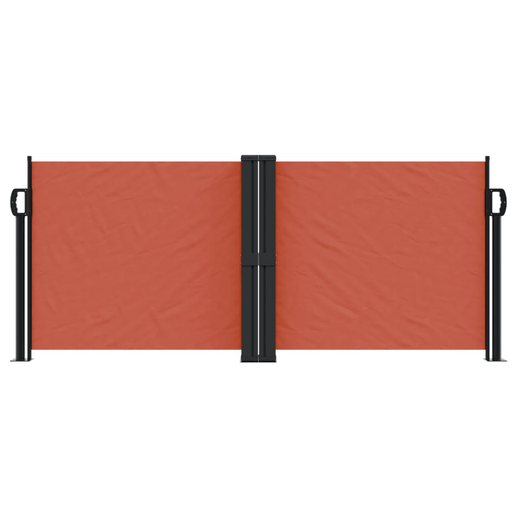 VidaXL Windshield Extendable 100x1000 cm Terracotta -colored