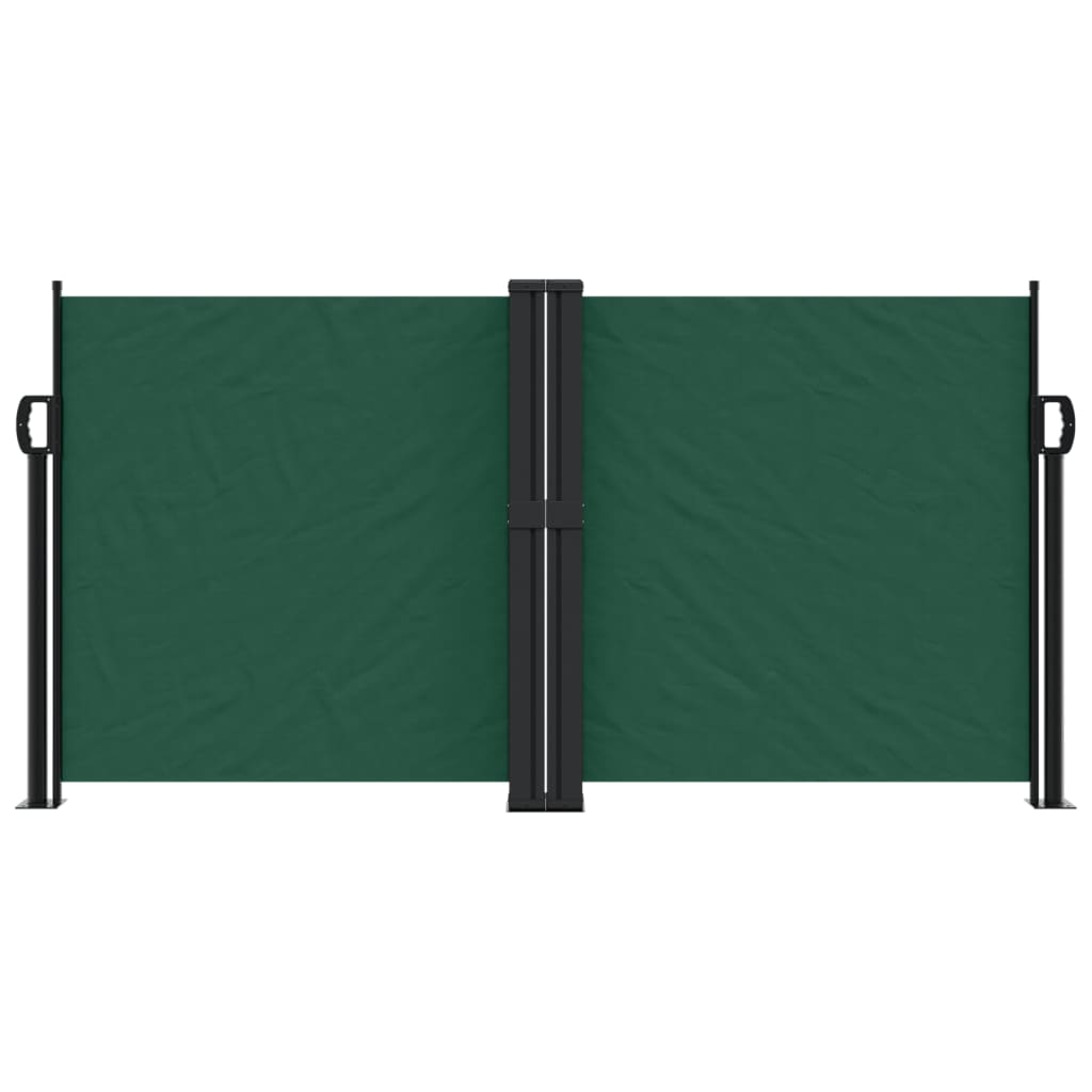 Pare-brise Vidaxl extensible 120x1000 cm vert foncé