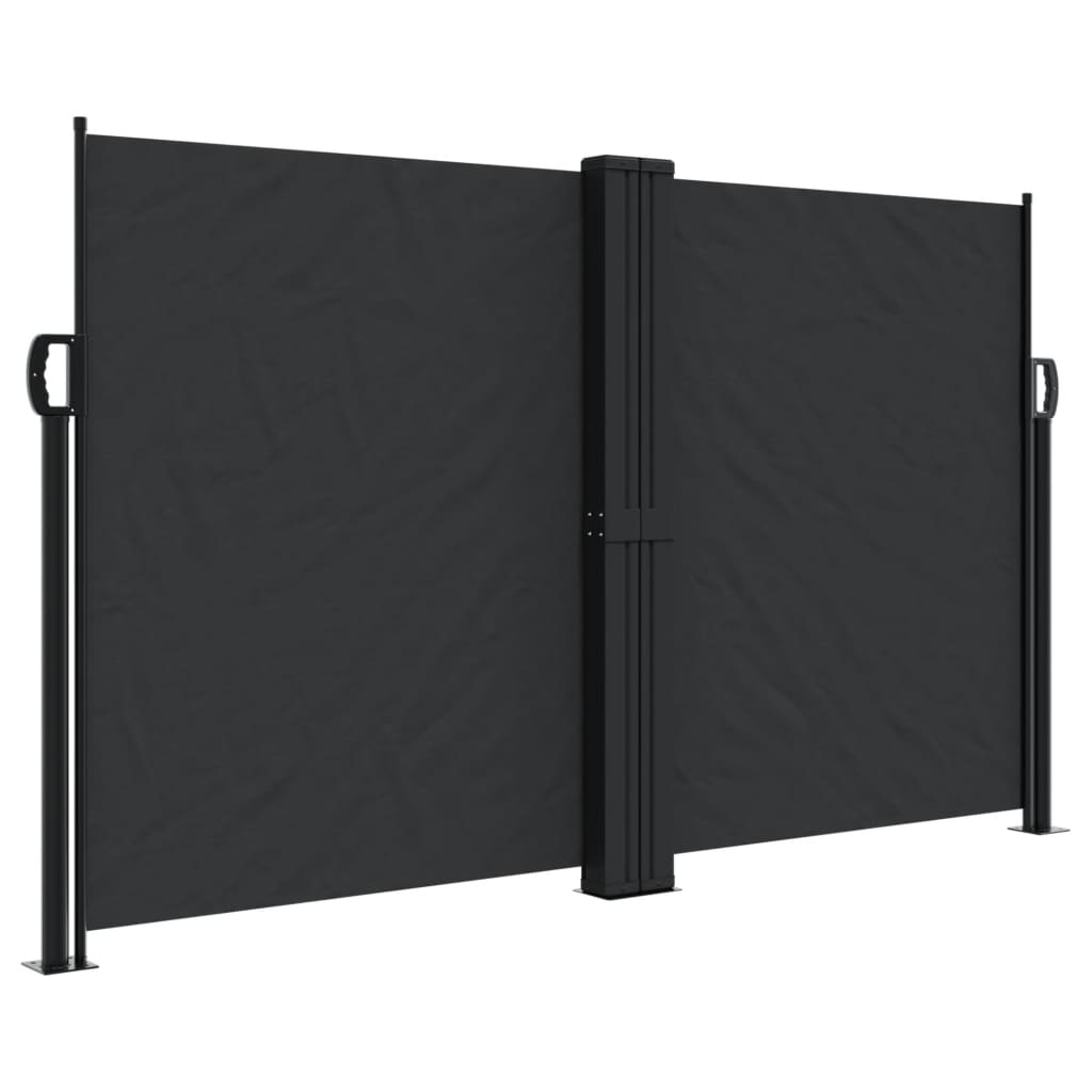 Pare-brise vidaxl extensible 140x1000 cm noir