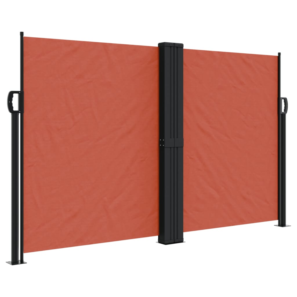 Pare-brise Vidaxl extensible 140x1000 cm en terre cuite -colored