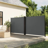 Pare-brise Vidaxl extensible 160x1000 cm anthracite -colored