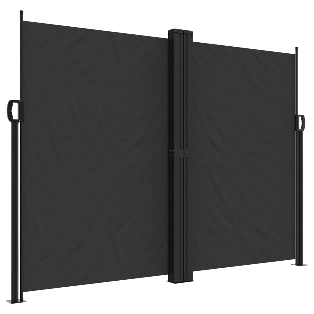 Pare-brise vidaxl extensible 180x1000 cm noir