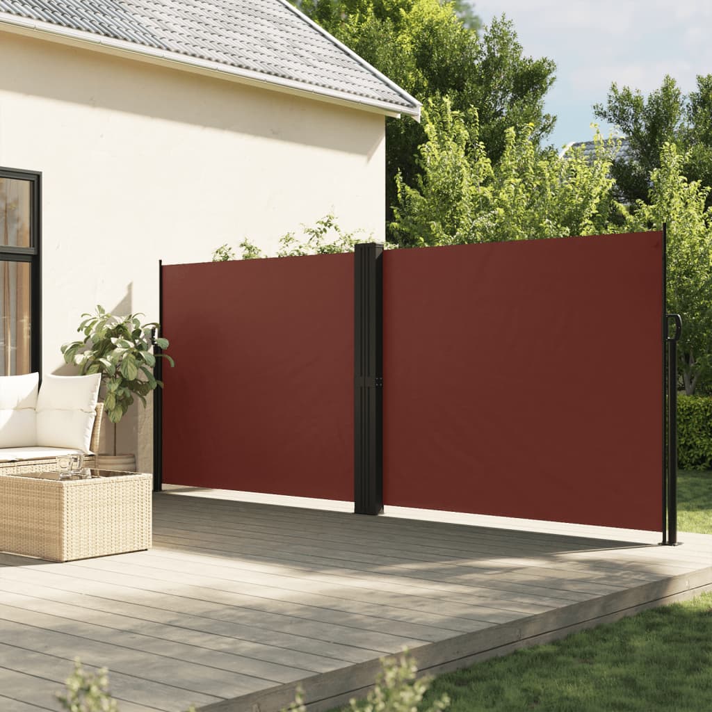 Pare-brise Vidaxl extensible 180x1000 cm brun