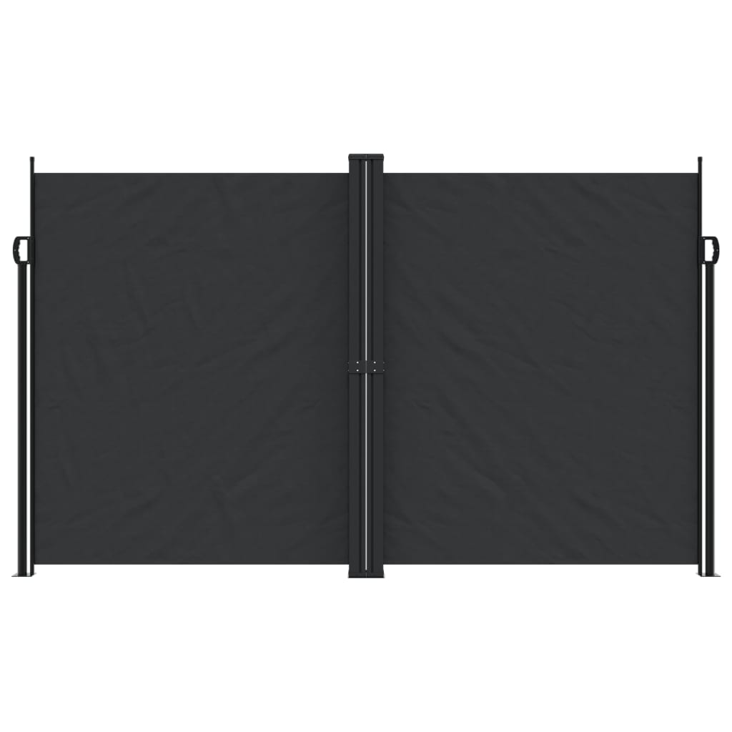 Pare-brise vidaxl extensible 200x1000 cm noir