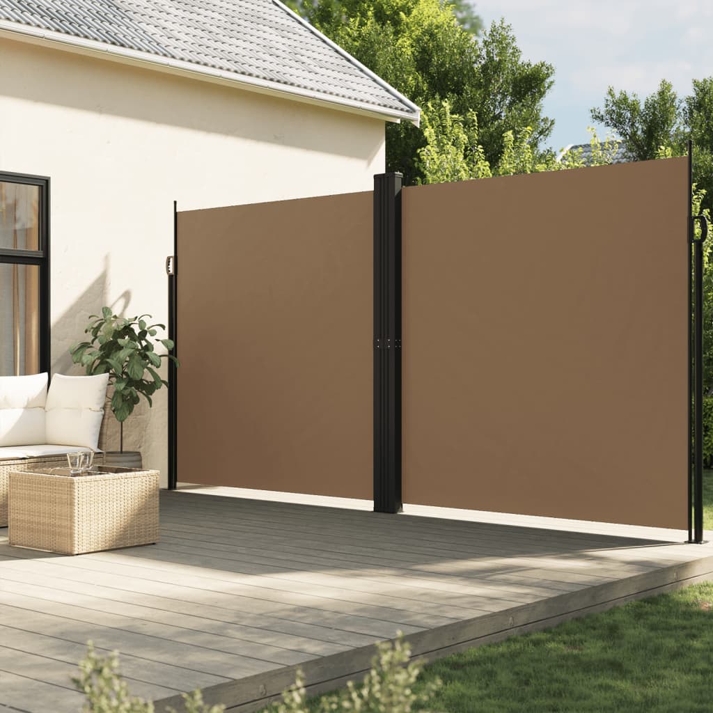 Vidaxl čelní sklo rozšířitelné 200x1000 cm taupe