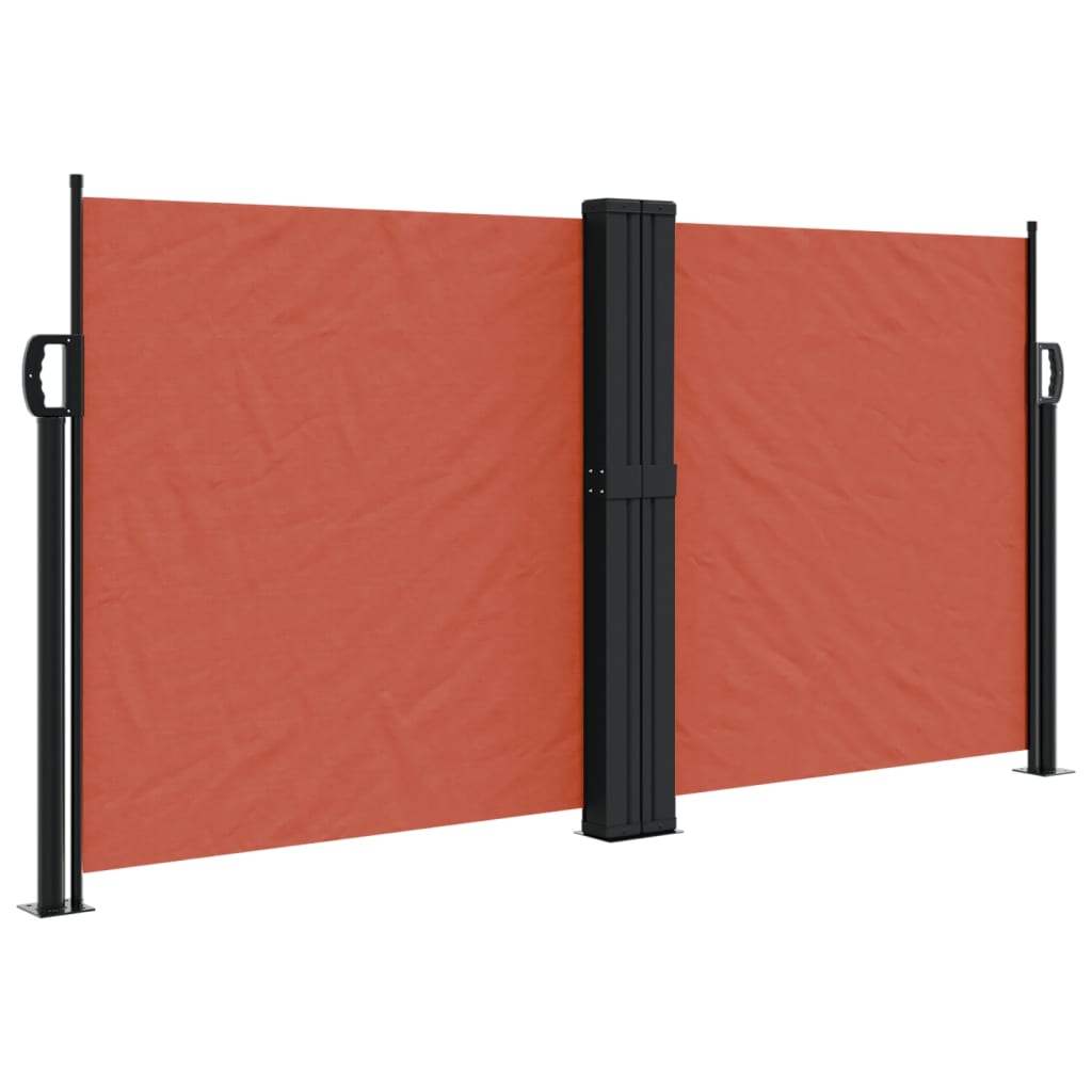 VidaXL Windshield Extendable 120x1200 cm Terracotta colored