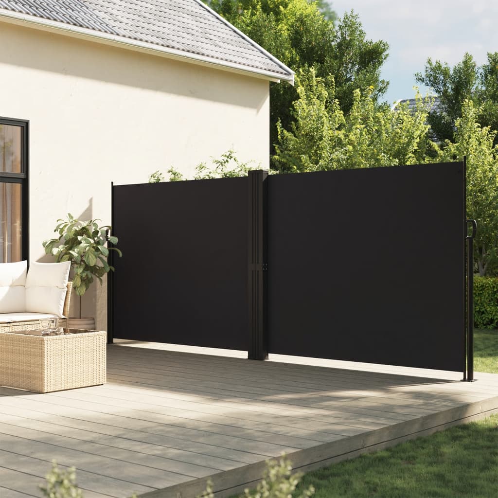 Pare-brise Vidaxl extensible 160x1200 cm noir