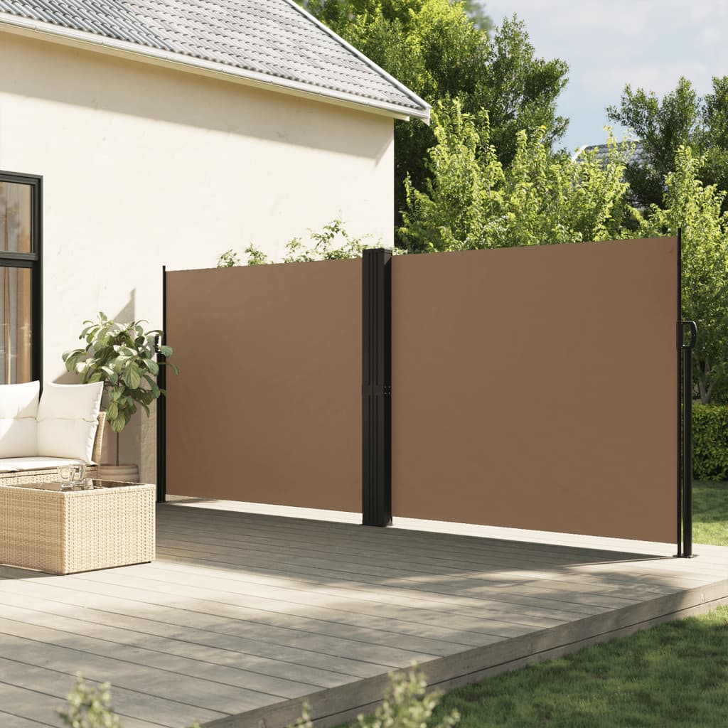 Vidaxl windscherm uittrekbaar 160x1200 cm taupe