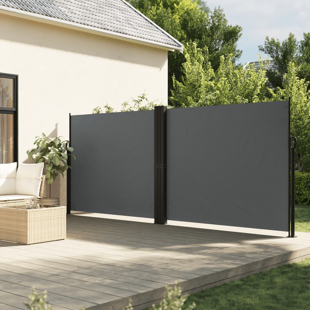 Écran de jardin vidaxl extensible 180x1200 cm anthracite -colored