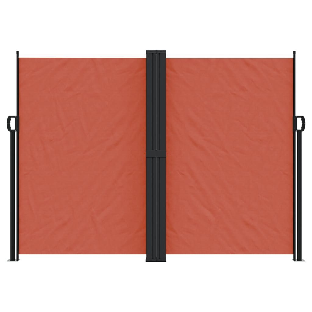 Vidaxl windshield Extendable 180x1200 cm terracotta -colored