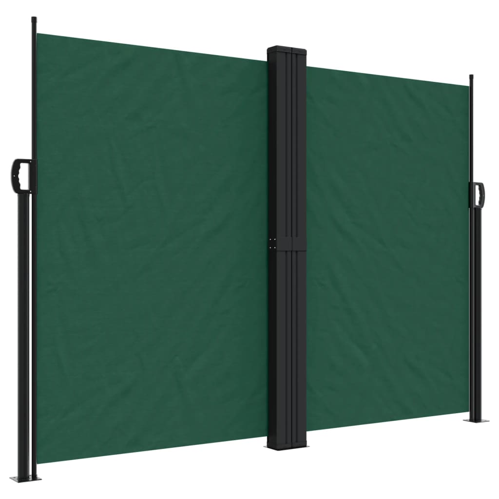 Pare-brise Vidaxl extensible 180x1200 cm vert foncé