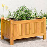 Vidaxl Planter med foder 54x31x30 cm fast akacia trä