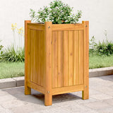 Vidaxl Planter med fôr 31x31x50 cm Solid Acaciahout