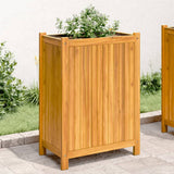 VidaXL Planter with lining 31x31x75 cm Solid Acaciahout