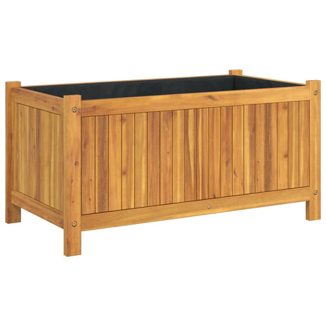 Vidaxl plantenbak met voering 80x42x40 cm massief acaciahout