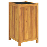 Vidaxl planter med foring 42x42x75 cm fast acacia træ