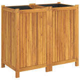 Vidaxl Planter med fôr 84x42x75 cm Solid Acacia Wood