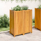 VidaXL Planter with lining 84x42x100 cm solid acacia wood