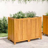 VidaXL Planter with lining 100x50x75 cm solid acacia wood