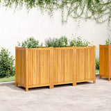 Vidaxl planter med foring 150x50x75 cm fast acacia træ