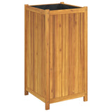 Vidaxl -planter med fôr 50x50x100 cm Solid Acacia Wood