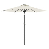 Vidaxl -parasol med stålstang 225x225x212 cm hvit