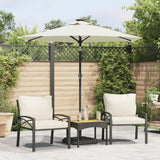 Parasol vidaxl avec poteau en acier 225x225x212 cm blanc