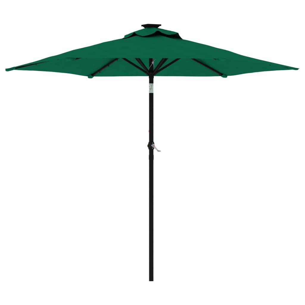 Vidaxl Parasol with steel pole 225x225x212 cm green