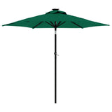 Vidaxl -parasol med stålstang 225x225x212 cm grønn