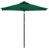 Vidaxl parasol s ocelovým pólem 225x225x212 cm zelená