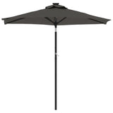 Vidaxl -parasol med stålstang 225x225x2121 cm Antracitt -farget