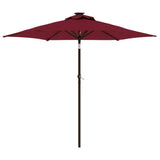 VIDAXL -Parasol mit Stahlpol 225x225x212 cm Bordeaux Rot