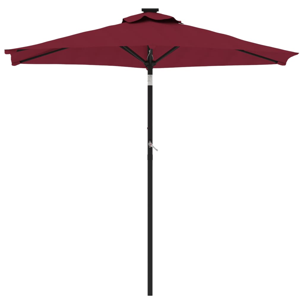 Vidaxl Parasol z jeklenim drogom 225x225x212 cm Bordeaux Red