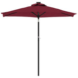 Vidaxl Parasol ze stalowym słupem 225x225x212 cm Bordeaux Red