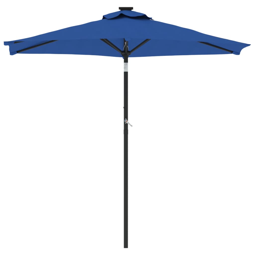 Vidaxl Parasol med stålstång 225x225x212 cm azurblå