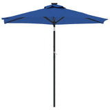 Vidaxl Parasol con polo in acciaio 225x225x212 cm blu azure