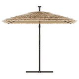 Vidaxl parasol met stalen paal 246x246x230 cm bruin