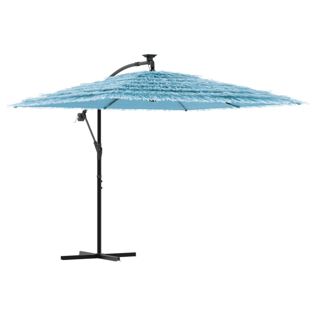 Vidaxl -parasol med stålstang 246x246x230 cm blå