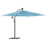 Parasol Vidaxl con poste de acero 246x246x230 cm azul