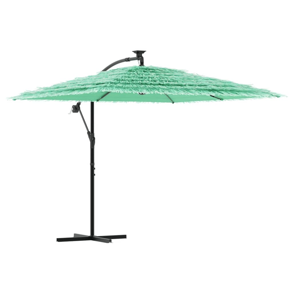 Vidaxl Parasol med stålstang 246x246x230 cm grøn