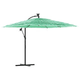 Vidaxl Parasol con polo in acciaio 246x246x230 cm verde