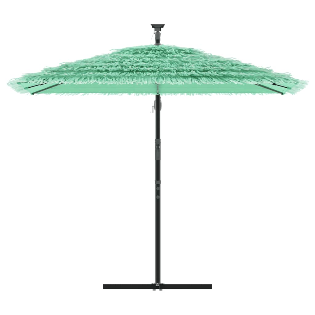 Vidaxl Parasol con polo in acciaio 246x246x230 cm verde