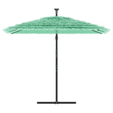 Vidaxl Parasol con polo in acciaio 246x246x230 cm verde