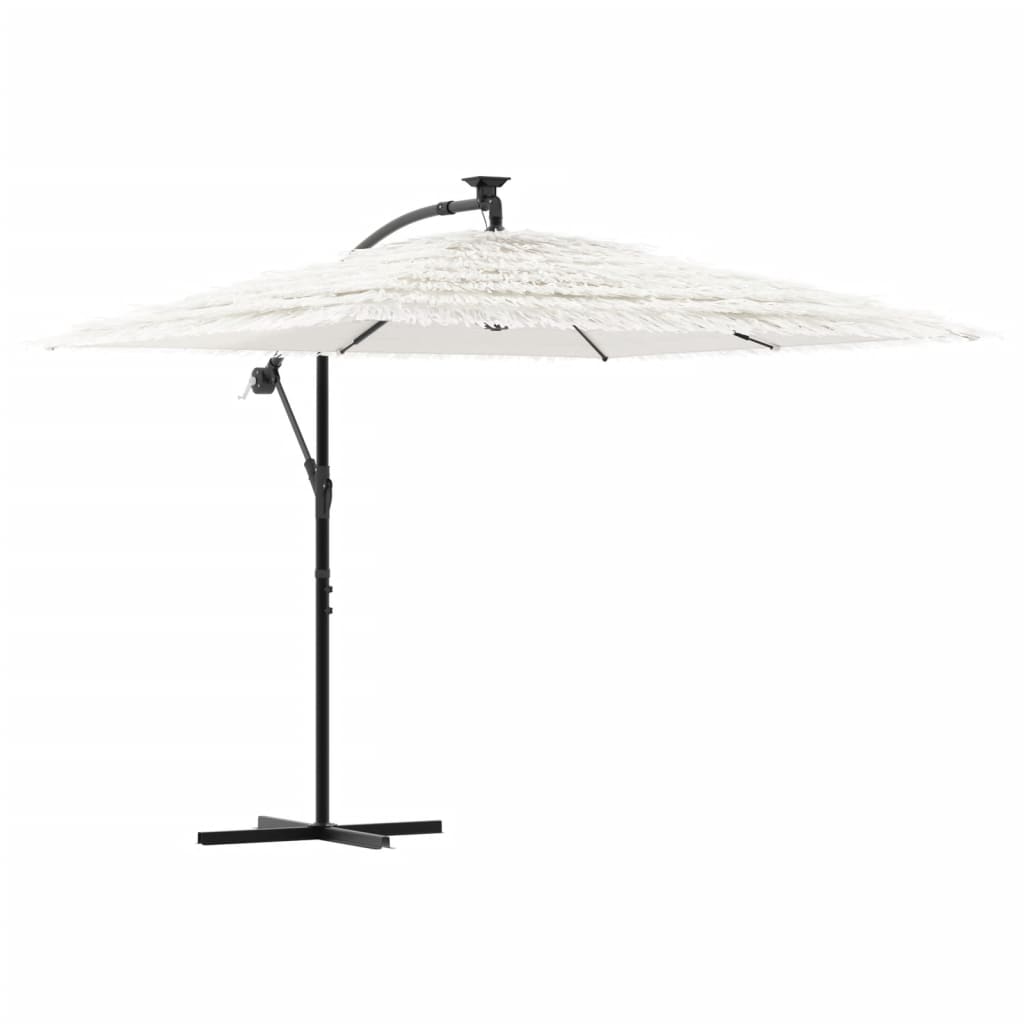 Vidaxl Parasol ze stalowym słupem 246x246x230 cm biały