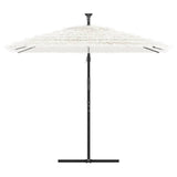 Vidaxl -parasol med stålstang 246x246x230 cm hvit