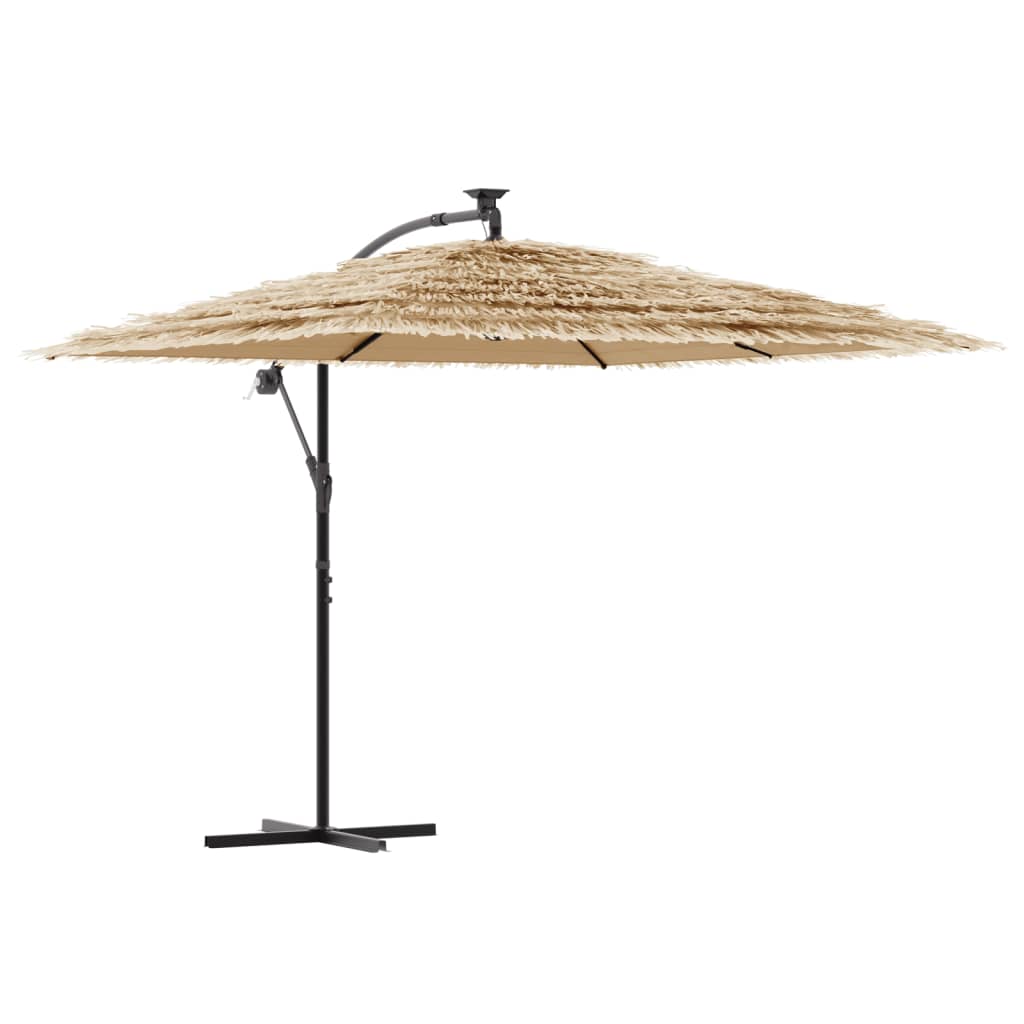 Vidaxl Parasol med stålstång 269x269x235 cm brunt