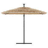 Vidaxl Parasol with steel pole 269x269x235 cm brown