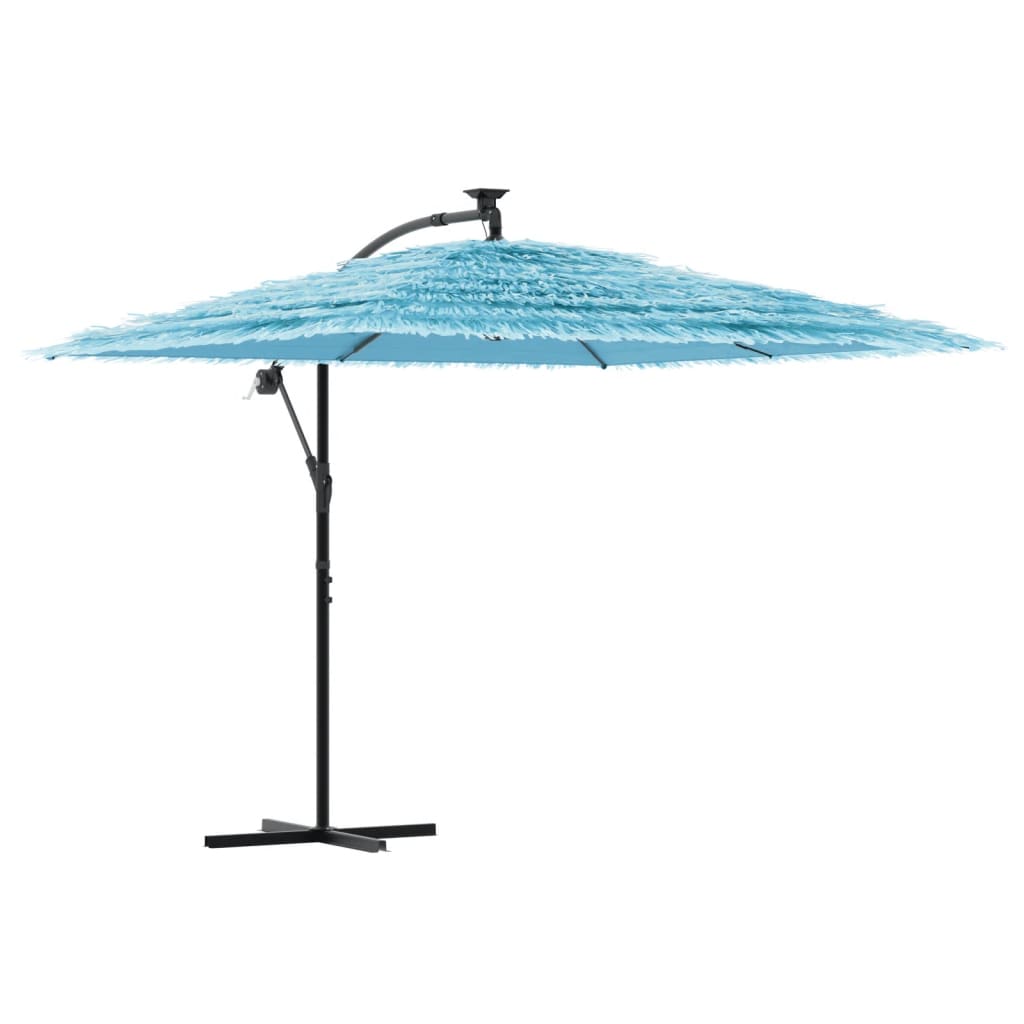 Vidaxl Parasol z jeklenim drogom 269x269x235 cm modra